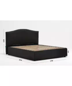 LETTO MATRIMONIALE CONTENITORE "HILL" ANTRACITE 160X190 CM